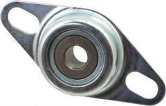 Value Collection - 1/2" ID, 1.126" OAL x 4" OAH 2-Bolt Flange - 1,060 Lb Static Cap, 2,110 Lb Dyn Cap, 3" Btw Mnt Hole Ctrs, Stamped Steel Rubber Mount - Americas Industrial Supply