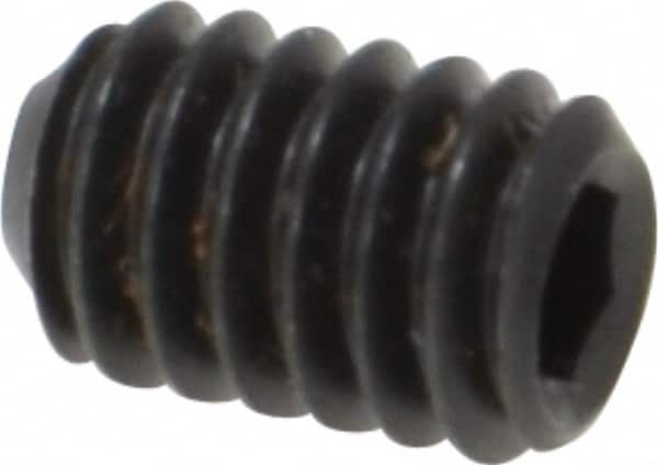 Value Collection - #8-32 UNC, 1/4" OAL, Cup Point Set Screw - Grade 8 Alloy Steel, 5/64" Key - Americas Industrial Supply