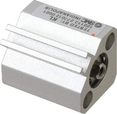 SMC PNEUMATICS - 3/16" Stroke x 1/2" Bore Double Acting Air Cylinder - 10-32 Port, 8-32 Rod Thread, 145 Max psi, 15 to 160°F - Americas Industrial Supply