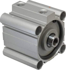 SMC PNEUMATICS - 1" Stroke x 2-1/2" Bore Double Acting Air Cylinder - 1/4 Port, 1/2-20 Rod Thread, 145 Max psi, 15 to 160°F - Americas Industrial Supply