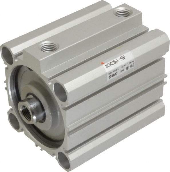 SMC PNEUMATICS - 1-15/16" Stroke x 2-1/2" Bore Double Acting Air Cylinder - 1/4 Port, 1/2-20 Rod Thread, 145 Max psi, 15 to 160°F - Americas Industrial Supply