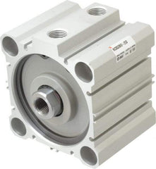 SMC PNEUMATICS - 1" Stroke x 3-1/4" Bore Double Acting Air Cylinder - 3/8 Port, 5/8-18 Rod Thread, 145 Max psi, 15 to 160°F - Americas Industrial Supply