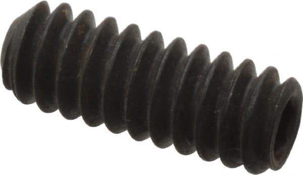 Value Collection - #10-24 UNC, 1/2" OAL, Cup Point Set Screw - Grade 8 Alloy Steel, 3/32" Key - Americas Industrial Supply