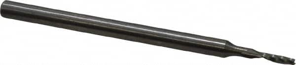 Onsrud - 1/16" Cutting Diam x 1/4" Length of Cut, 1 Flute, Upcut Spiral Router Bit - Uncoated, Right Hand Cut, Solid Carbide, 2" OAL x 1/8" Shank Diam, Single Edge, 21° Helix Angle - Americas Industrial Supply
