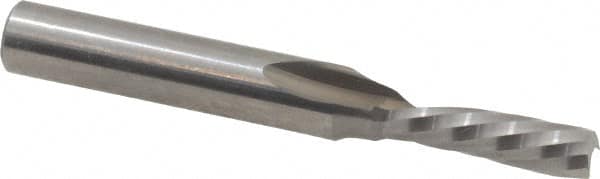 Onsrud - 3/16" Cutting Diam x 5/8" Length of Cut, 1 Flute, Downcut Spiral Router Bit - Uncoated, Right Hand Cut, Solid Carbide, 2" OAL x 1/4" Shank Diam, Single Edge, 21° Helix Angle - Americas Industrial Supply