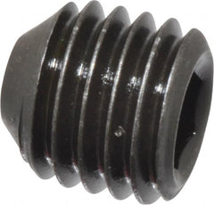 Value Collection - 1/4-28 UNF, 1/4" OAL, Cup Point Set Screw - Grade 8 Alloy Steel, 1/8" Key - Americas Industrial Supply