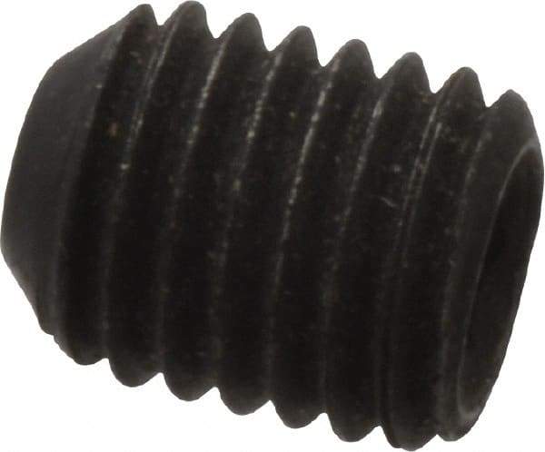 Value Collection - 1/4-28 UNF, 5/16" OAL, Cup Point Set Screw - Grade 8 Alloy Steel, 1/8" Key - Americas Industrial Supply