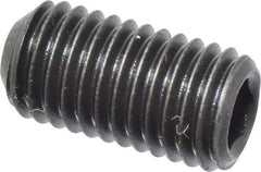 Value Collection - 1/4-28 UNF, 1/2" OAL, Cup Point Set Screw - Grade 8 Alloy Steel, 1/8" Key - Americas Industrial Supply