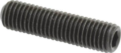 Value Collection - 1/4-28 UNF, 1" OAL, Cup Point Set Screw - Grade 8 Alloy Steel, 1/8" Key - Americas Industrial Supply