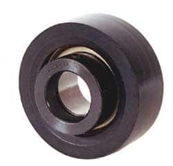 Value Collection - 5/8" ID, 1-1/8" OAL x 47.37mm OAH Rubber Mount Spherical Insert - 1,060 Lb Static Cap, 2,110 Lb Dyn Cap, Chrome Carbon Steel with Rubber Booting - Americas Industrial Supply