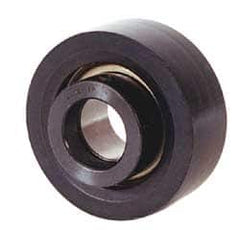 Value Collection - 5/8" ID, 1-1/8" OAL x 47.37mm OAH Rubber Mount Spherical Insert - 1,060 Lb Static Cap, 2,110 Lb Dyn Cap, Chrome Carbon Steel with Rubber Booting - Americas Industrial Supply