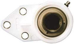 Value Collection - 1-7/16" ID, 1-3/4" OAL x 5-21/32" OAH 3 Bolt Flange Mounted Bearing - 3,462 Lb Static Cap, 5,777 Lb Dyn Cap, 2" Btw Mnt Hole Ctrs, Stainless Steel - Americas Industrial Supply