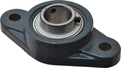 Value Collection - 1" ID, 2-11/16" OAW x 5-1/8" OAL x 2-11/16" OAH 2-Bolt High Temperature Flange Bearing - 1,740 Lb Static Cap, 3,100 Lb Dyn Cap, 3.891" Btw Mnt Hole Ctrs, 5/8" Base-to-Ctr Ht, Cast Iron - Americas Industrial Supply