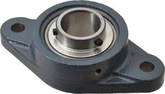 Value Collection - 1-3/16" ID, 3-5/32" OAW x 5-13/16" OAL x 3-5/32" OAH 2-Bolt High Temperature Flange Bearing - 2,500 Lb Static Cap, 4,300 Lb Dyn Cap, 4.594" Btw Mnt Hole Ctrs, 45/64" Base-to-Ctr Ht, Cast Iron - Americas Industrial Supply