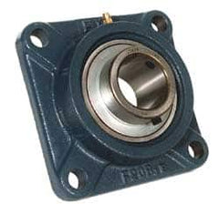 Value Collection - 5/8" ID, 3-3/8" OAW x 3-3/8" OAL x 3-3/8" OAH 4-Bolt High Temperature Flange Bearing - 1,650 Lb Static Cap, 2,830 Lb Dyn Cap, 2-1/2" Btw Mnt Hole Ctrs, 19/32" Base-to-Ctr Ht, Cast Iron - Americas Industrial Supply