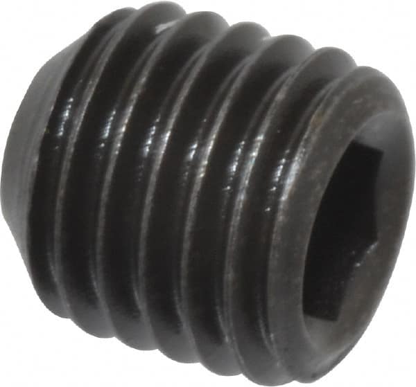 Value Collection - 5/16-24 UNF, 5/16" OAL, Cup Point Set Screw - Grade 8 Alloy Steel, 5/32" Key - Americas Industrial Supply