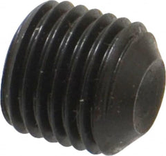Value Collection - 3/8-24 UNF, 3/8" OAL, Cup Point Set Screw - Grade 8 Alloy Steel, 3/16" Key - Americas Industrial Supply