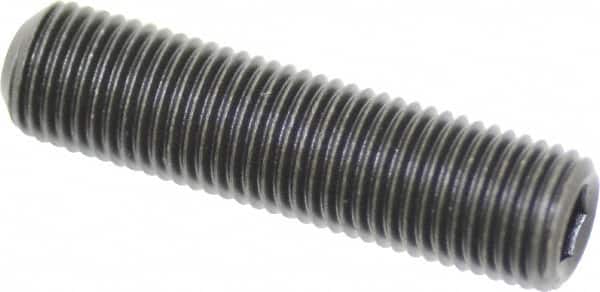 Value Collection - 3/8-24 UNF, 1-1/2" OAL, Cup Point Set Screw - Grade 8 Alloy Steel, 3/16" Key - Americas Industrial Supply