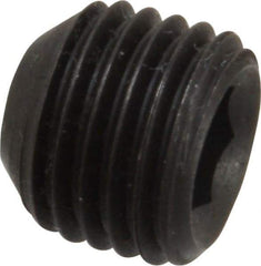 Value Collection - 7/16-20 UNF, 3/8" OAL, Cup Point Set Screw - Grade 8 Alloy Steel, 7/32" Key - Americas Industrial Supply