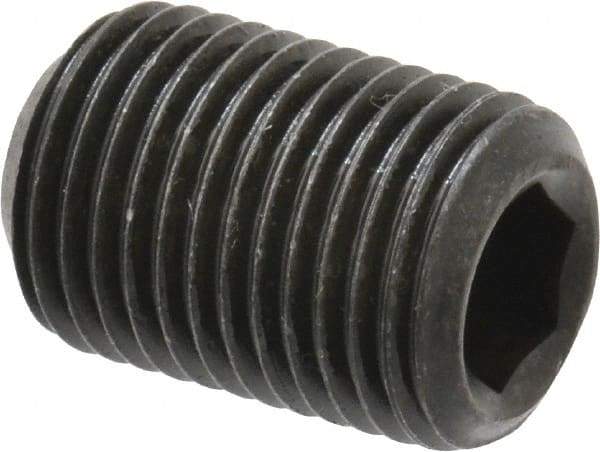 Value Collection - 1/2-20 UNF, 3/4" OAL, Cup Point Set Screw - Grade 8 Alloy Steel, 1/4" Key - Americas Industrial Supply