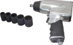 Chicago Pneumatic - 1/2" Drive, 8,400 RPM, 200 Ft/Lb Torque Impact Wrench Set - Pistol Grip Handle, 1,020 IPM, 12 CFM, 90 psi, 1/4" NPTF Inlet - Americas Industrial Supply