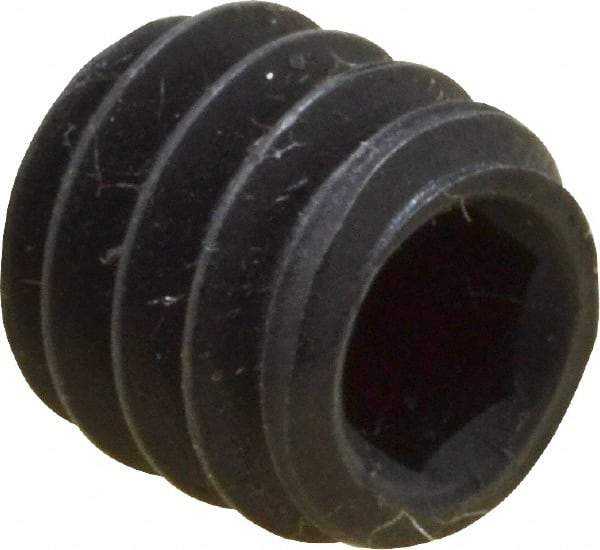 Value Collection - 1/4-20 UNC, 1/4" OAL, Cup Point Set Screw - Grade 8 Alloy Steel, 1/8" Key - Americas Industrial Supply