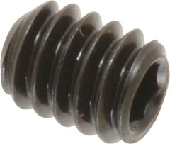 Value Collection - 1/4-20 UNC, 5/16" OAL, Cup Point Set Screw - Grade 8 Alloy Steel, 1/8" Key - Americas Industrial Supply