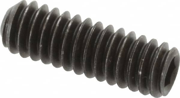 Value Collection - 1/4-20 UNC, 3/4" OAL, Cup Point Set Screw - Grade 8 Alloy Steel, 1/8" Key - Americas Industrial Supply
