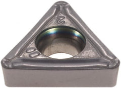 Iscar - TCMT2-2 SM Grade IC907 Carbide Turning Insert - TiAlN/TiN Finish, 60° Triangle, 1/4" Inscr Circle, 3/32" Thick, 1/32" Corner Radius - Americas Industrial Supply