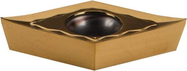 Iscar - DCGT3-.004 AS Grade IC520 Carbide Boring Insert - 55° Diamond, 7° Relief Angle, 3/8" Inscr Circle, 5/32" Thick, 0.004" Corner Radius - Americas Industrial Supply