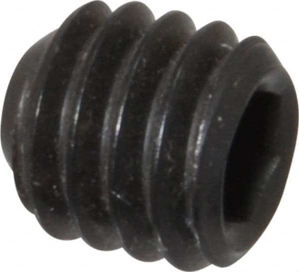 Value Collection - 5/16-18 UNC, 5/16" OAL, Cup Point Set Screw - Grade 8 Alloy Steel, 5/32" Key - Americas Industrial Supply