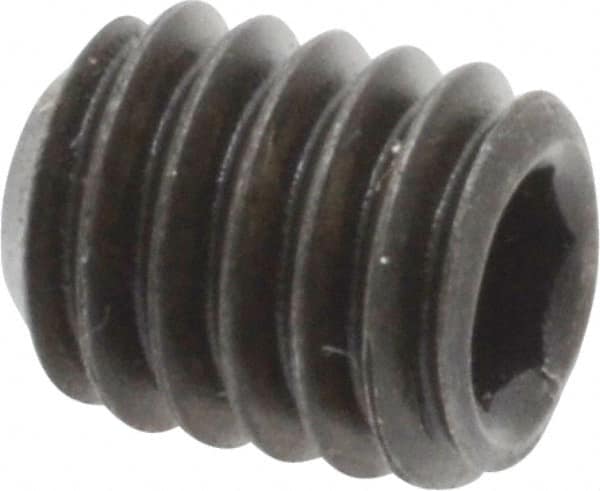 Value Collection - 5/16-18 UNC, 3/8" OAL, Cup Point Set Screw - Grade 8 Alloy Steel, 5/32" Key - Americas Industrial Supply