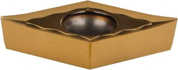 Iscar - DCGT3-1 AS Grade IC520 Carbide Boring Insert - 55° Diamond, 7° Relief Angle, 3/8" Inscr Circle, 5/32" Thick, 1/64" Corner Radius - Americas Industrial Supply