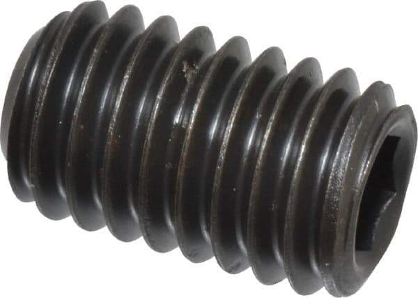 Value Collection - 3/8-16 UNC, 5/8" OAL, Cup Point Set Screw - Grade 8 Alloy Steel, 3/16" Key - Americas Industrial Supply