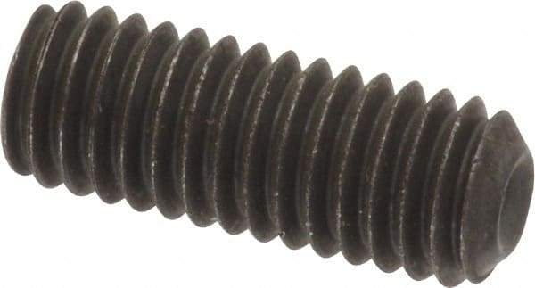 Value Collection - 3/8-16 UNC, 1" OAL, Cup Point Set Screw - Grade 8 Alloy Steel, 3/16" Key - Americas Industrial Supply