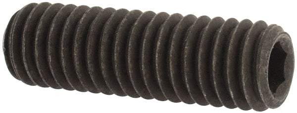 Value Collection - 3/8-16 UNC, 1-1/4" OAL, Cup Point Set Screw - Grade 8 Alloy Steel, 3/16" Key - Americas Industrial Supply