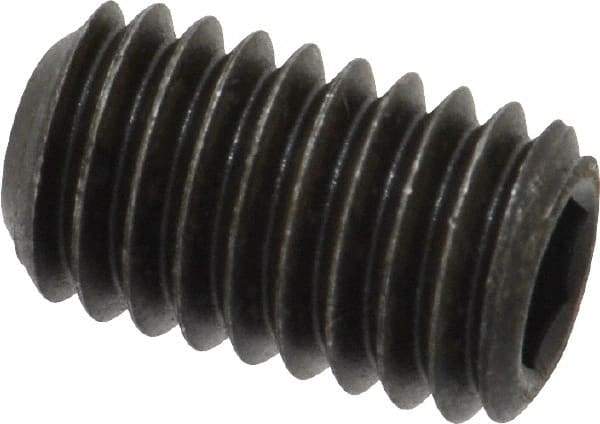 Value Collection - 7/16-14 UNC, 3/4" OAL, Cup Point Set Screw - Grade 8 Alloy Steel, 7/32" Key - Americas Industrial Supply