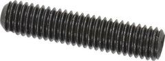 Value Collection - 7/16-14 UNC, 2" OAL, Cup Point Set Screw - Grade 8 Alloy Steel, 7/32" Key - Americas Industrial Supply