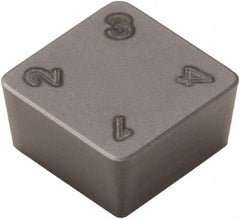 Seco - SCMN332 WZ-85 Grade CBN300 PCBN Turning Insert - Uncoated, 90° Square, 3/8" Inscr Circle, 3/16" Thick, 1/32" Corner Radius - Americas Industrial Supply