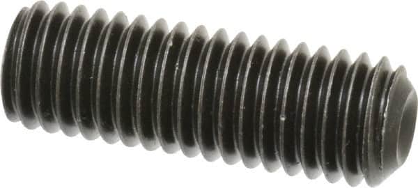 Value Collection - 1/2-13 UNC, 1-1/2" OAL, Cup Point Set Screw - Grade 8 Alloy Steel, 1/4" Key - Americas Industrial Supply
