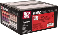 Value Collection - #6, 1-1/4" OAL, Phillips Drive Bugle Head, Steel Drywall Screws - Black Phosphate Finish, Grade 1018 - Americas Industrial Supply
