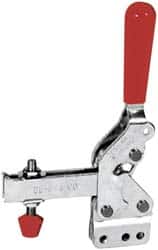 De-Sta-Co - 600 Lb Holding Capacity, Vertical Handle, Manual Hold Down Toggle Clamp - 66° Handle Movement, 75° Bar Opening, U-Bar, Straight Base, Electro-Plated Zinc, Carbon Steel - Americas Industrial Supply