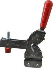 De-Sta-Co - 1,400 Lb Holding Capacity, Vertical Handle, Manual Hold Down Toggle Clamp - 66° Handle Movement, 78° Bar Opening, U-Bar, Straight Base, Electro-Plated Zinc, Carbon Steel - Americas Industrial Supply