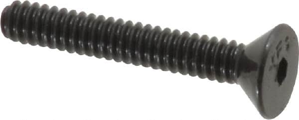 Value Collection - #4-40 UNC Hex Socket Drive, 82° Flat Screw - Alloy Steel, Black Oxide Finish, Fully Threaded, 3/4" OAL - Americas Industrial Supply