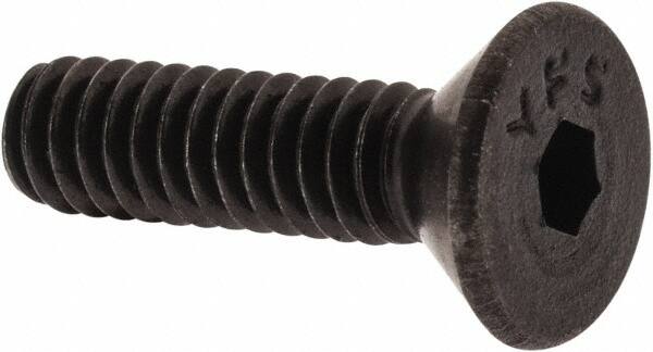 Value Collection - #5-40 UNC Hex Socket Drive, 82° Flat Screw - Alloy Steel, Black Oxide Finish, Fully Threaded, 1/2" OAL - Americas Industrial Supply