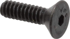 Value Collection - #6-32 UNC Hex Socket Drive, 82° Flat Screw - Alloy Steel, Black Oxide Finish, Fully Threaded, 1/2" OAL - Americas Industrial Supply