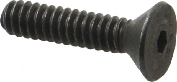 Value Collection - #6-32 UNC Hex Socket Drive, 82° Flat Screw - Alloy Steel, Black Oxide Finish, Fully Threaded, 5/8" OAL - Americas Industrial Supply