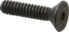 Value Collection - #6-32 UNC Hex Socket Drive, 82° Flat Screw - Alloy Steel, Black Oxide Finish, Fully Threaded, 5/8" OAL - Americas Industrial Supply