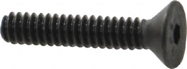 Value Collection - #6-32 UNC Hex Socket Drive, 82° Flat Screw - Alloy Steel, Black Oxide Finish, Fully Threaded, 3/4" OAL - Americas Industrial Supply
