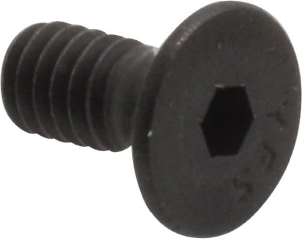 Value Collection - #8-32 UNC Hex Socket Drive, 82° Flat Screw - Alloy Steel, Black Oxide Finish, Fully Threaded, 3/8" OAL - Americas Industrial Supply